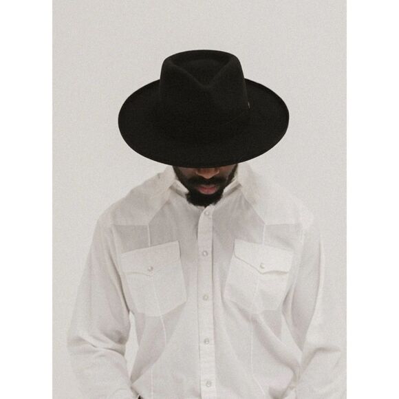 Two Roads ECHO PARK FEDORA HAT in Black Size 59 / NWT - Picture 2 of 12